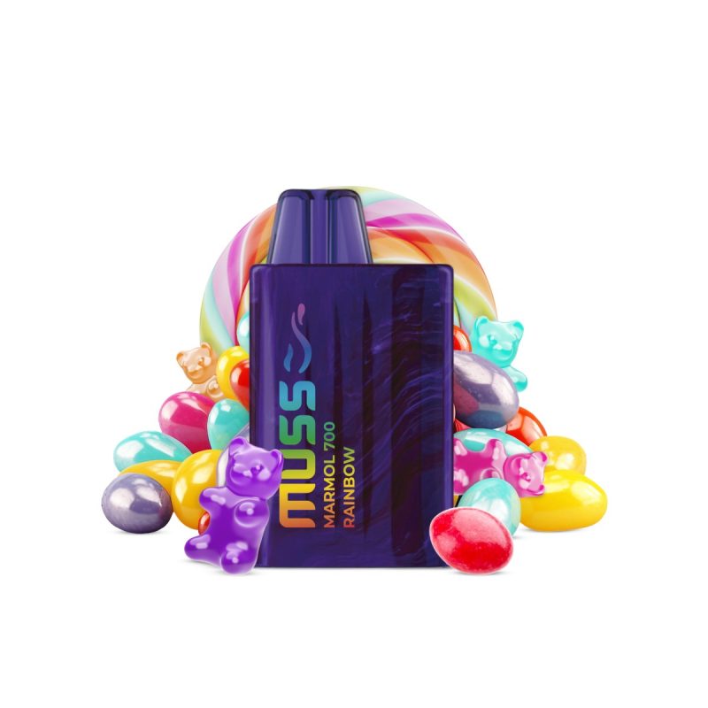 El sabor arcoíris del MUSS MARMOL RAINBOW 700puff vape es una combinación de sabores dulces y afrutados. En la primera calada, se percibe un sabor afrutado y refrescante, con notas de fresa, melón y piña.
