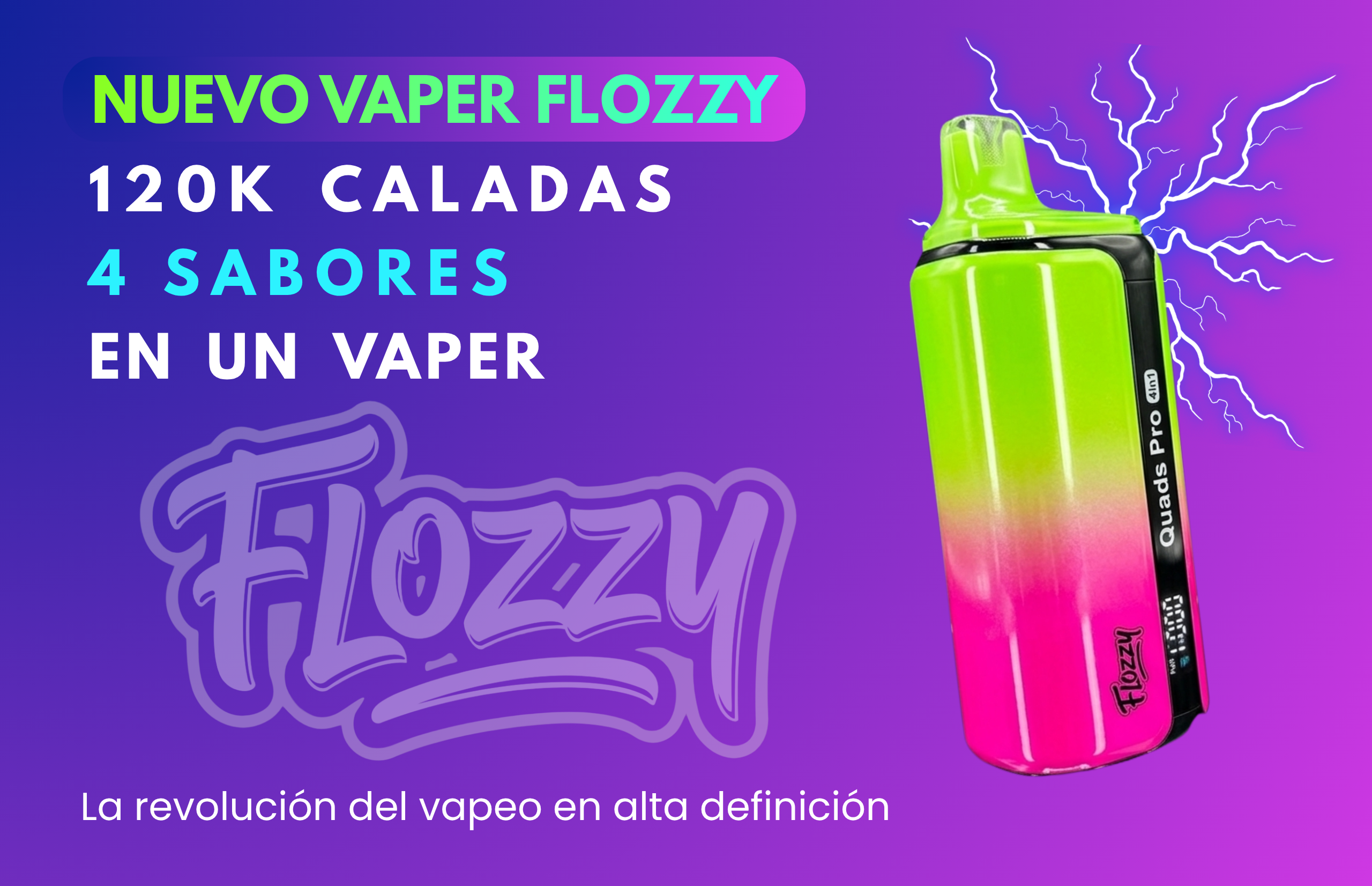 aper Flozzy de 4 sabores en un vaper muy económico y barato.